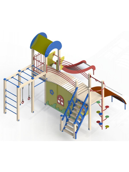 Ігровий майданчик "Місток + будиночок"